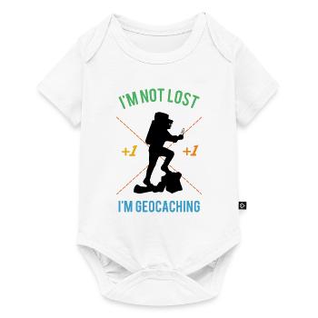 im not lost in geocaching - Baby Premium short-sleeve bodysuit - white - Front
