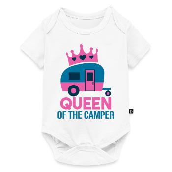 QUEEN OF THE CAMPER - Baby Premium short-sleeve bodysuit - white - Front