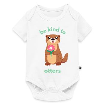 Be kind to otters - Baby Premium Kurzarmbody - Weiß - Vorne