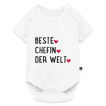 Beste Chefin der Welt - Baby Premium Kurzarmbody - Weiß - Vorne