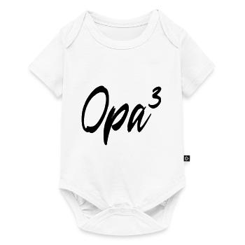 Opa hoch 3 dreifacher Opa werdender Opa - Baby Premium Kurzarmbody - Weiß - Vorne