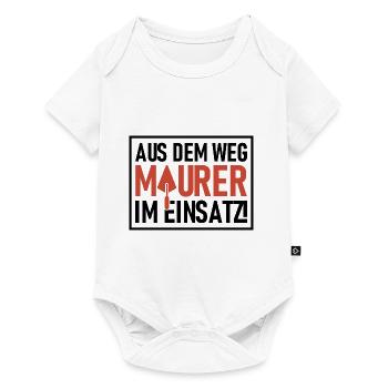 Aus dem Weg Maurer im Einsatz - Baby Premium Kurzarmbody - Weiß - Vorne