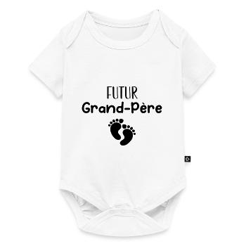 Bientôt futur GRAND PÈRE citation - Body à manches courtes Premium Bébé - blanc - Devant
