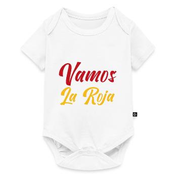 Vamos La Roja - idée cadeau supporter foot espagne - Body à manches courtes Premium Bébé - blanc - Devant