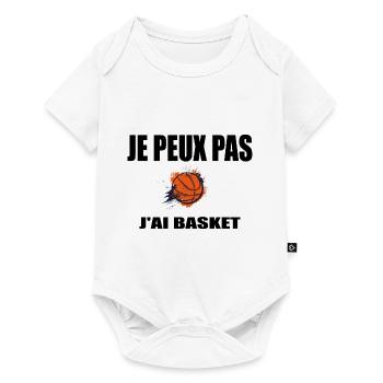 Je Peux Pas J'ai Basket - Body à manches courtes Premium Bébé - blanc - Devant