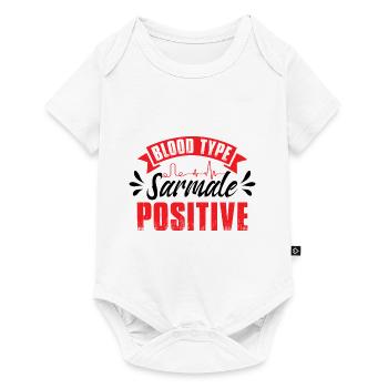 Blutgruppe Sarmle positiv - Baby Premium Kurzarmbody - Weiß - Vorne