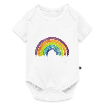 Colorful Horizon Watercolor Rainbow - Baby Premium short-sleeve bodysuit - white - Front
