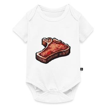 Steak Filet Pixel Icon - Baby Premium short-sleeve bodysuit - white - Front