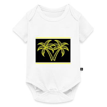 Icône de Palm Island l’été - Body à manches courtes Premium Bébé - blanc - Devant