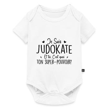 I'm a Judoka. What's your superpower? - Baby Premium short-sleeve bodysuit - white - Front