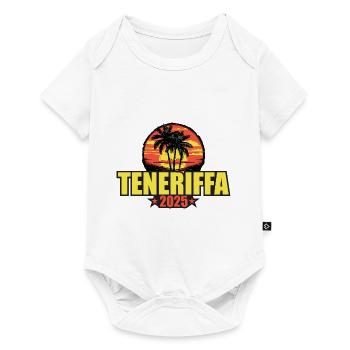 Tenerife 2025 Holiday Palm Trees Colorful - Baby Premium short-sleeve bodysuit - white - Front