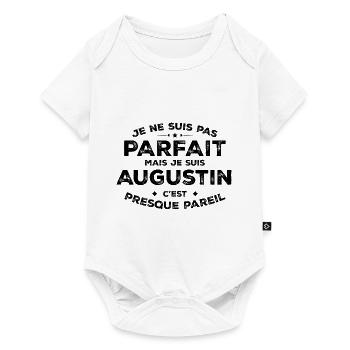 Augustin A First Name, An Attitude Augustin Humor - Baby Premium short-sleeve bodysuit - white - Front