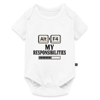 Alt F4 Meine Aufgaben Kunst - Baby Premium Kurzarmbody - Weiß - Vorne