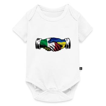 Italy Stands With Ukraine Italian Ukrainian Flag - Baby Premium short-sleeve bodysuit - white - Front