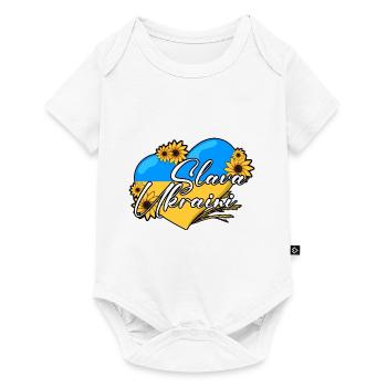 Slava Ukraini - Baby Premium short-sleeve bodysuit - white - Front