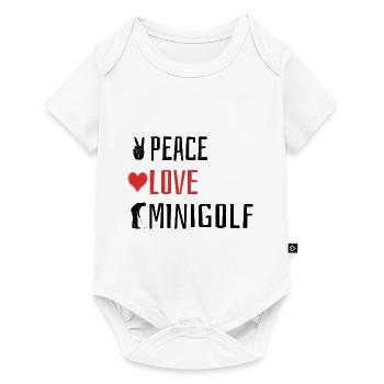 Peace Love Minigolf - Herz - Baby Premium Kurzarmbody - Weiß - Vorne