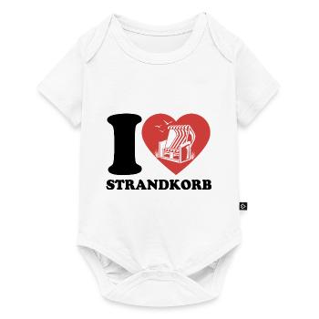 I Love Beach Chair - Heart - Hobby - Baby Premium short-sleeve bodysuit - white - Front