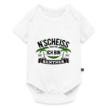 N' Scheiss muss ich, ich bin Rentner 2025 - Baby Premium Kurzarmbody - Weiß - Vorne