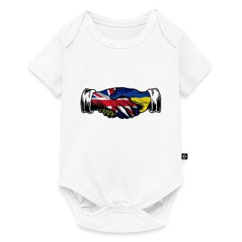 I Stand With Ukraine UK British Flag - Baby Premium short-sleeve bodysuit - white - Front