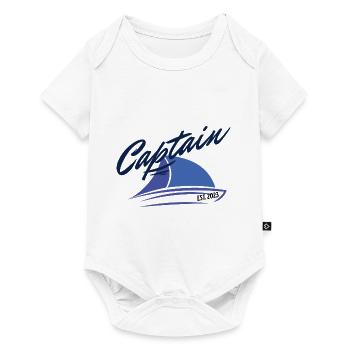 2023 Captain Sailboat T-Shirt for Sailor Skipper - Baby Premium short-sleeve bodysuit - white - Front