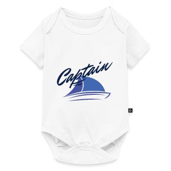 Captain Sailboat T-Shirt for Sailors and Skipper - Baby Premium short-sleeve bodysuit - white - Front