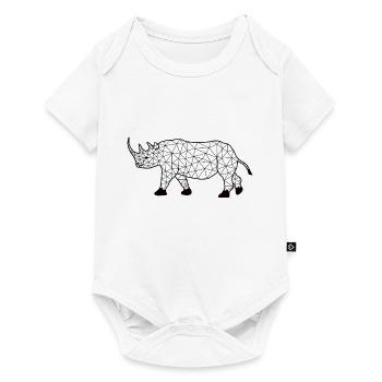 Rhinoo GeomeTRIX - Baby Premium Kurzarmbody - Weiß - Vorne