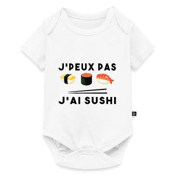 Je Peux Pas J ai Sushi - Body à manches courtes Premium Bébé - blanc - Devant