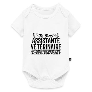 Assistant | Veto | Gift | Super Power - Baby Premium short-sleeve bodysuit - white - Front