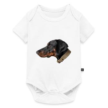 Dobermann, Hund, dog, doglover - Baby Premium Kurzarmbody - Weiß - Vorne