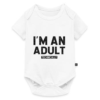 Je suis techniquement un adulte - Body à manches courtes Premium Bébé - blanc - Devant