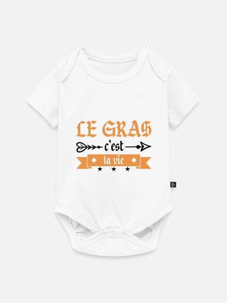 Fett ist Leben - Baby Premium Kurzarmbody - Weiß