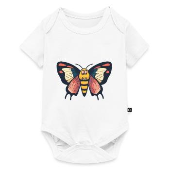 papillon Halloween bande dessinée drôle - Body à manches courtes Premium Bébé - blanc - Devant
