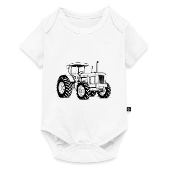 Traktor Symbol - Baby Premium Kurzarmbody - Weiß - Vorne