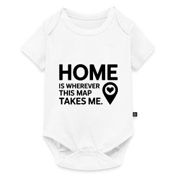 Home Is Wherever This Map Takes Me GIS Travel - Baby Premium short-sleeve bodysuit - white - Front