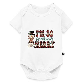 Merry Christmas, Christmas, Ugly Sweater snowman - Baby Premium short-sleeve bodysuit - white - Front