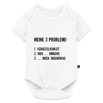 Meine 3 Probleme Vergesslichkeit hier dingens - Baby Premium Kurzarmbody - Weiß - Vorne