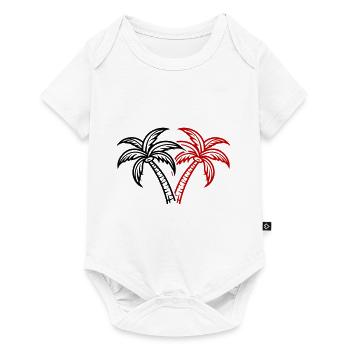 Palm Tree Island Icône Été - Body à manches courtes Premium Bébé - blanc - Devant