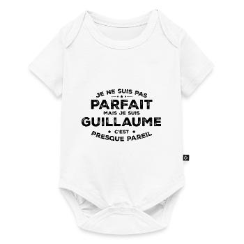 Guillaume Un Prénom, Une Attitude L’Humour Guillau - Body à manches courtes Premium Bébé - blanc - Devant