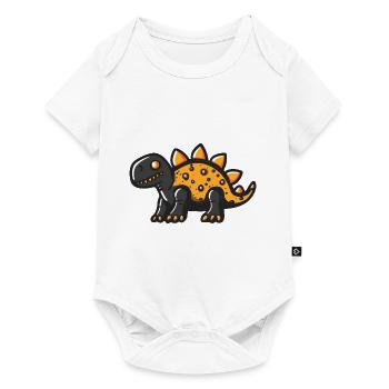 Dinosaure stégosaure Halloween Drôle - Body à manches courtes Premium Bébé - blanc - Devant