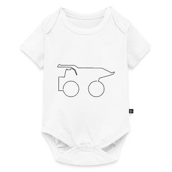 Muldenkipper Dumper Mining Minimalistisch Groß - Baby Premium Kurzarmbody - Weiß - Vorne