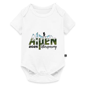 Alpenüberquerung Alpen Überquerung 2025 Wandern - Baby Premium Kurzarmbody - Weiß - Vorne