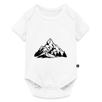 Mountains symbol silhouette nature - Baby Premium short-sleeve bodysuit - white - Front