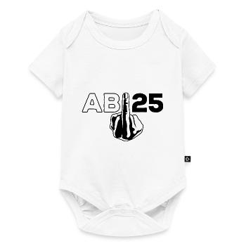 Abi 25 - Stinkefinger - Abitur - Geschenk - Baby Premium Kurzarmbody - Weiß - Vorne