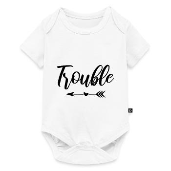 Gémeaux Sort jumeau Double Trouble - noir - Body à manches courtes Premium Bébé - blanc - Devant