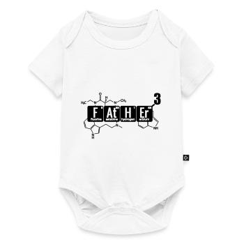 triple père-futur papa chimiste assistant de laboratoire - Body à manches courtes Premium Bébé - blanc - Devant