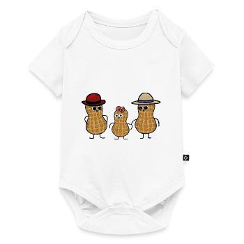 Familie Eltern Elternschaft Kinder Baby Kleinkind - Baby Premium Kurzarmbody - Weiß - Vorne