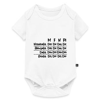 Der, die, das, bestimmter Artikel, Deklination - Baby Premium Kurzarmbody - Weiß - Vorne