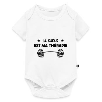 La Sueur Est Ma Thérapie - Body à manches courtes Premium Bébé - blanc - Devant