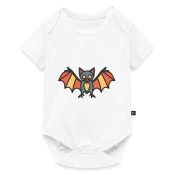 Chauve-souris Halloween Drôle - Body à manches courtes Premium Bébé - blanc - Devant