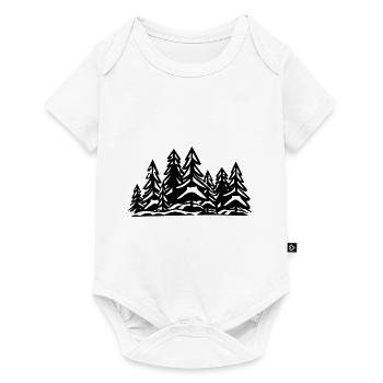 Wald Bäume - Baby Premium Kurzarmbody - Weiß - Vorne